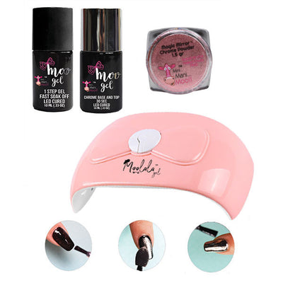 Rose Gold Chrome Nails Kit